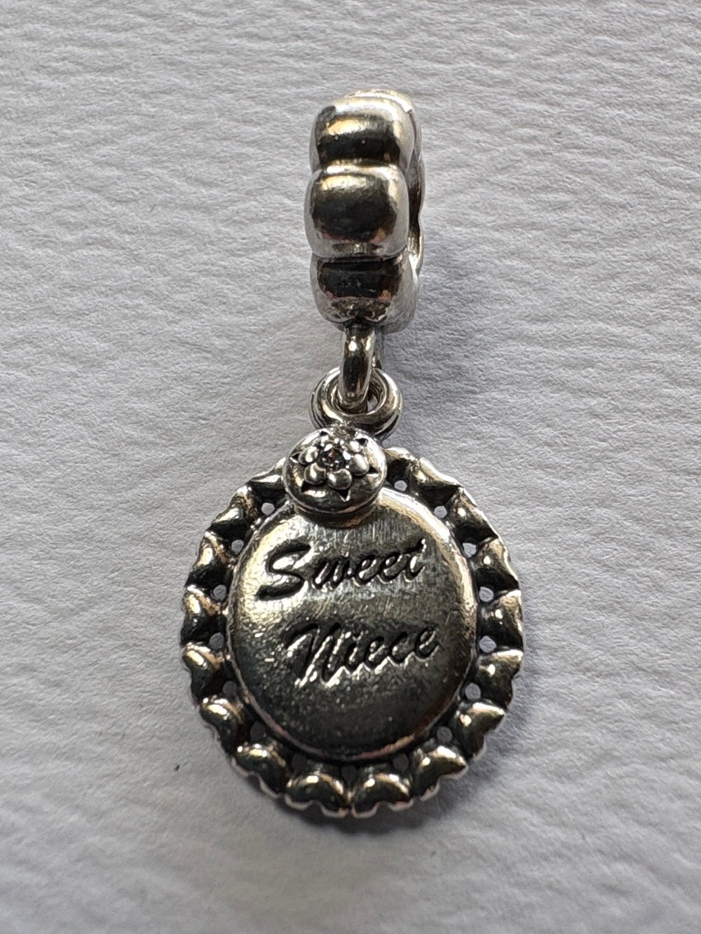 Authentic Pandora Retired Sweet Niece Dangle Charm - 791278CZ